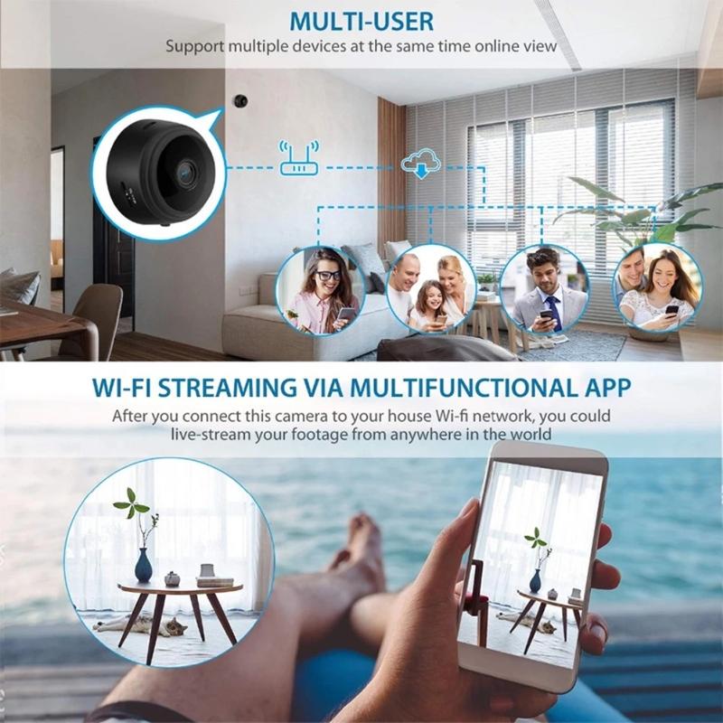 Camera Mini, A9, Kết Nối Với Điện Thoại Di Động, Kết Nối Với Điện Thoại Di Động, Thích Hợp Để Giám Sát, A9, Camera Wifi 5