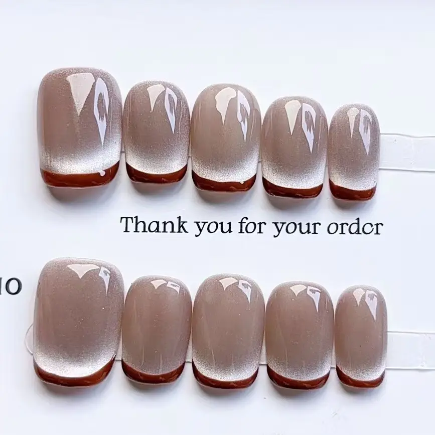 Long Trapezoidal White Nail Patch