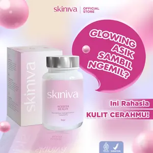 Skiniva Collagen BPOM - Suplemen Pemutih Kulit Aman & Cerah 80gr - Mencerahkan Flek Hitam & Mengurangi Garis Halus - Halal MUI - Enak Praktis - BPOM Terdaftar