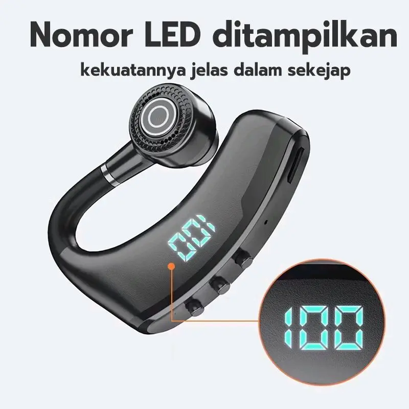 Earphone Bluetooth V9 / V8 8D BASS Wireless Headset 5.0 Business Sport 1