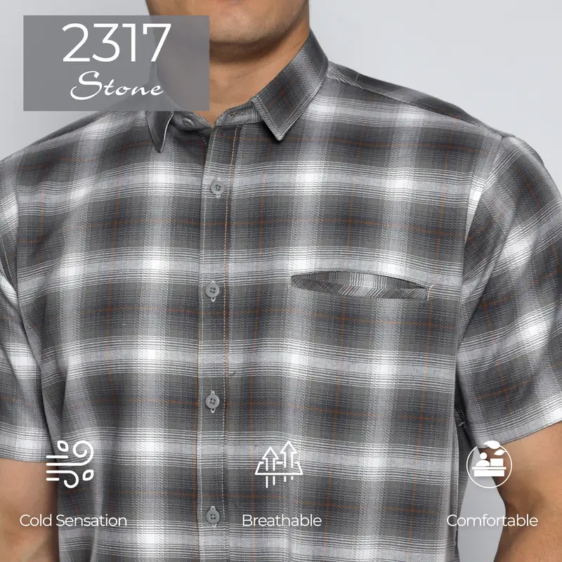 Simple Perfect Baju Kemeja Chicago Pria Lengan Pendek Exclusive Premium Motif Kotak Katun Casual 7