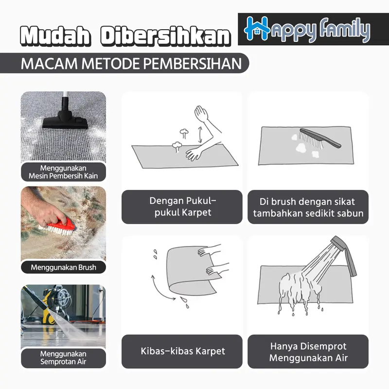 (HF) LOKAL x VIDIA UTAMI Karpet Permadani 150x200CM Polyester Elegan Anti Slip 8