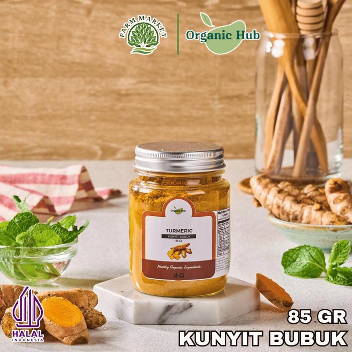 Gambar Organic Hub Kunyit Bubuk Tumeric Powder Untuk Asam Lambung Murni Herbal 85gr - 85 gr dari Farm Market Store Kota Depok 5 Tokopedia