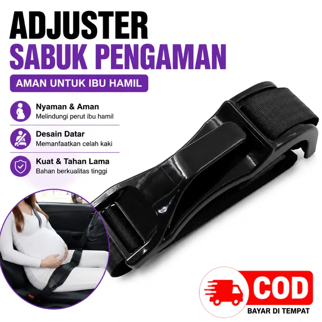 COD Sabuk Pengaman Ibu Hamil - Pelindung Perut & Janin, Anti Tekan & Nyaman untuk Ibu Mobil & Penumpang