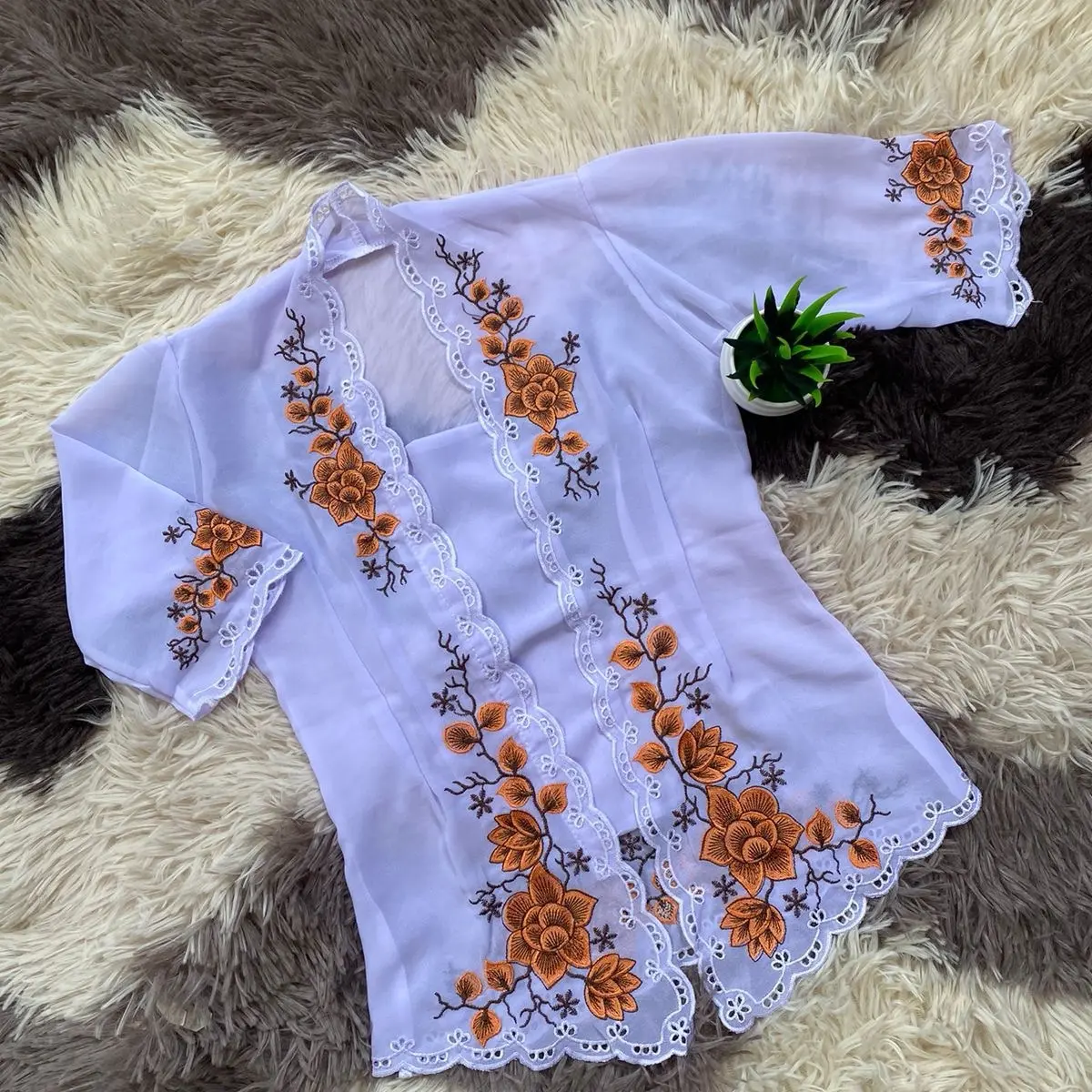 Kebaya Bordir Anak Lengan Lonceng Fashion