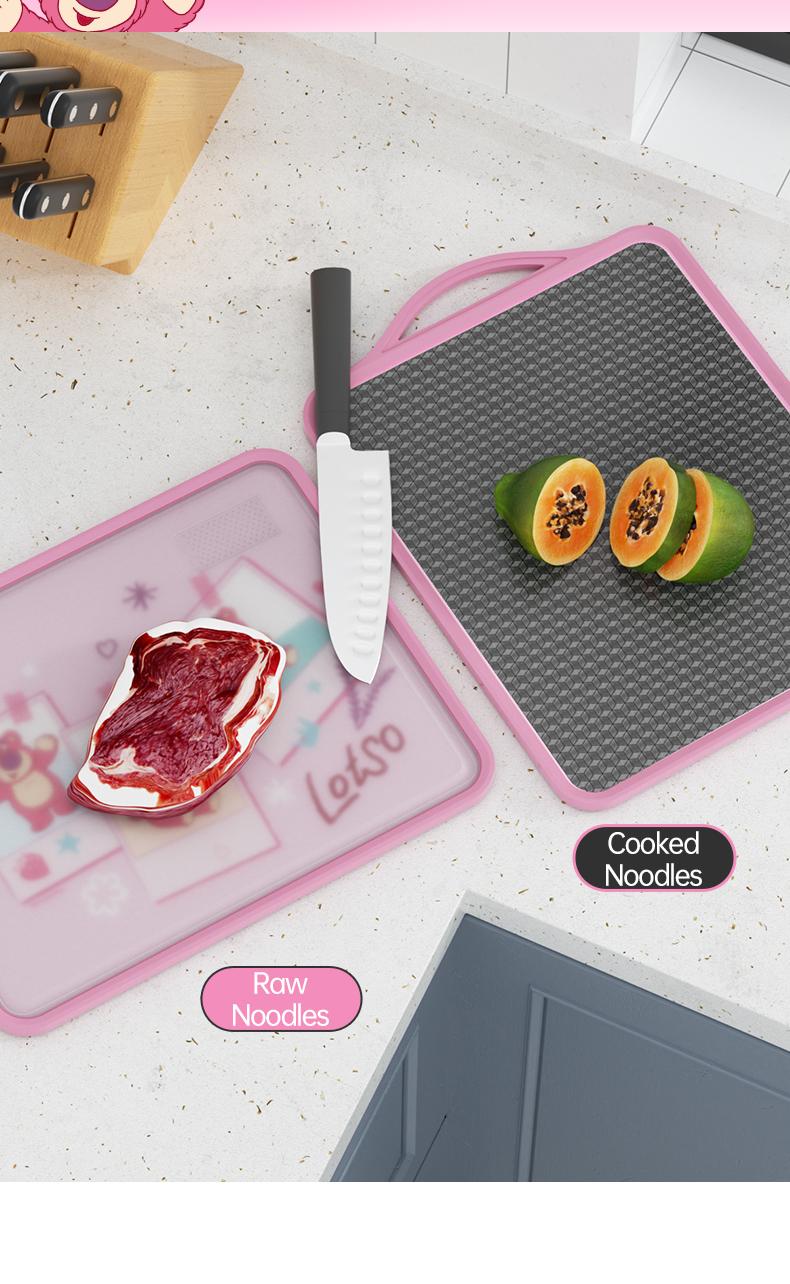 Product Introduction of Multifunctional thickened non-slip and mildew-proof double-sided cutting board for home dormitory fruit board fruit cutting knife board 3