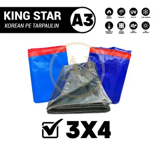 Terpal Plastik A3 Ukuran 3x4 Tahan Air dan Panas Terpal Tenda Gelaran Termurah Camping Outdoor