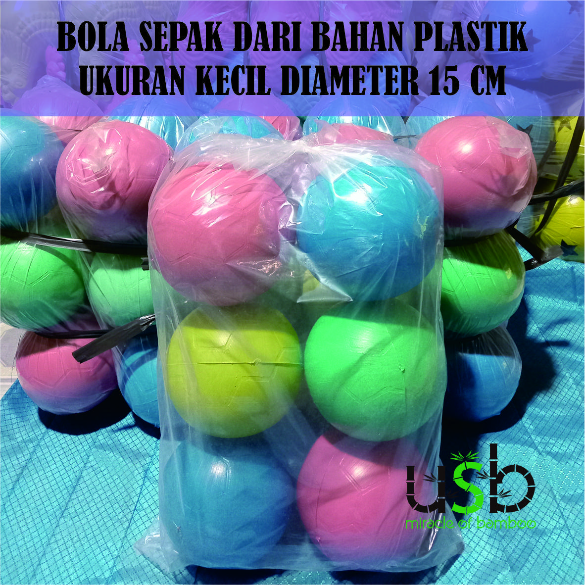 (Murah Meriah) Bola Sepak dari Bahan Plastik Ukuran Kecil