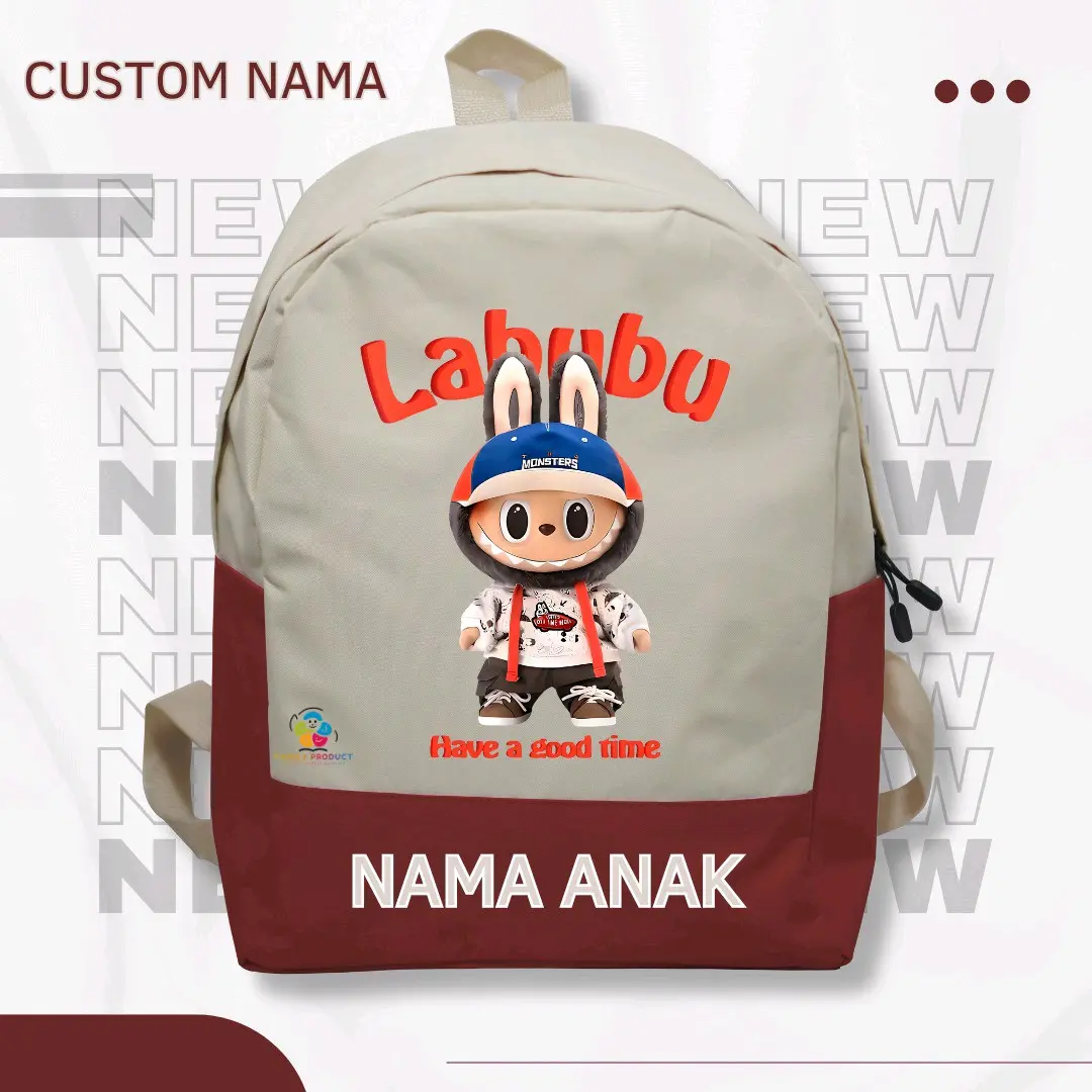 Tas Ransel Backpack anak karakter Labubu- anak Sekolah TK SD Rekomended Banget Termurah dan (Free Nama)