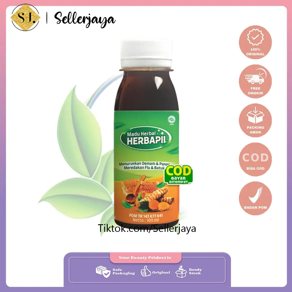 Herbapil Asli 100% Original - Madu Herbal Atasi Flu & Batuk (Sinusitis) BPOM