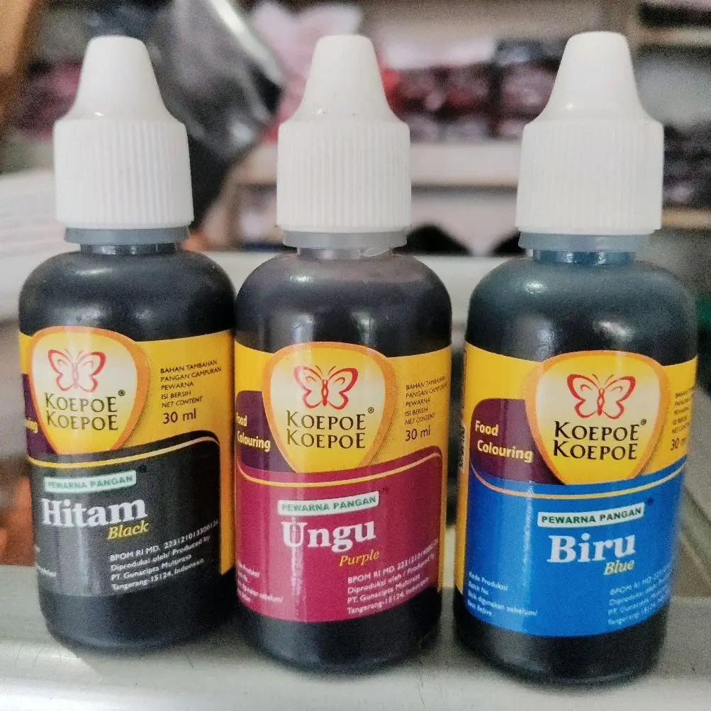 Koepoe Koepoe Hitam Ungu Biru Pasta Pewarna Makanan