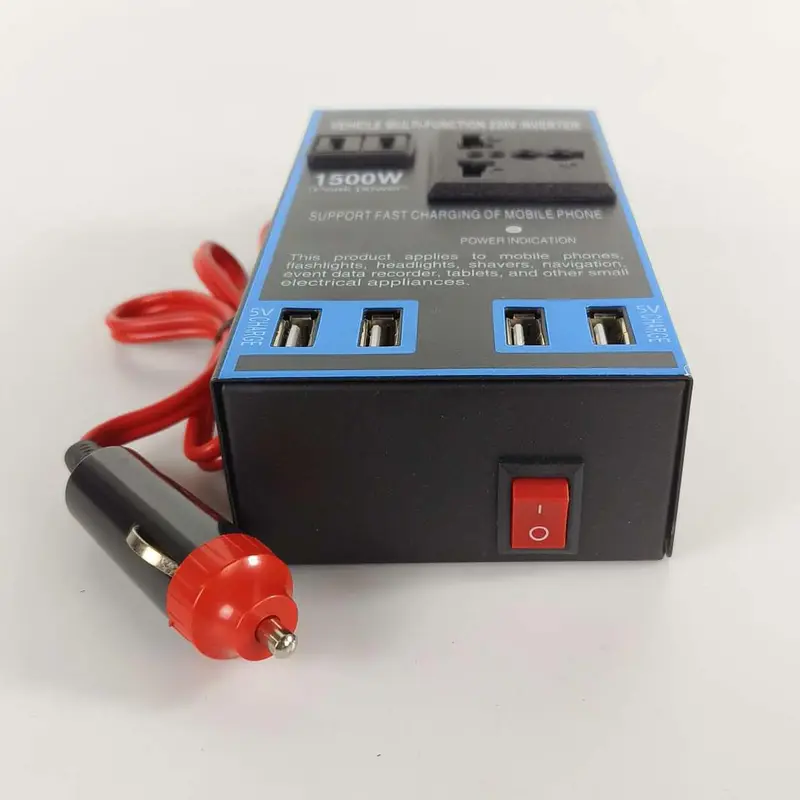 PENGWEI Car Power Inverter DC 12V/24V to DC 220V 4 USB Port - PW15 1