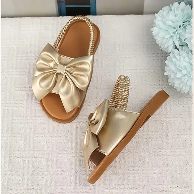 sandal anak perempuan motif terbaru /sandal slop anak  perempuan Fashion terbaru / sandal anak umur 6-9 tahun / sandal anak pesta / sandala anak perempuan slop / sandal anak perempuan motif pita / sandal anak perempuan premium 6