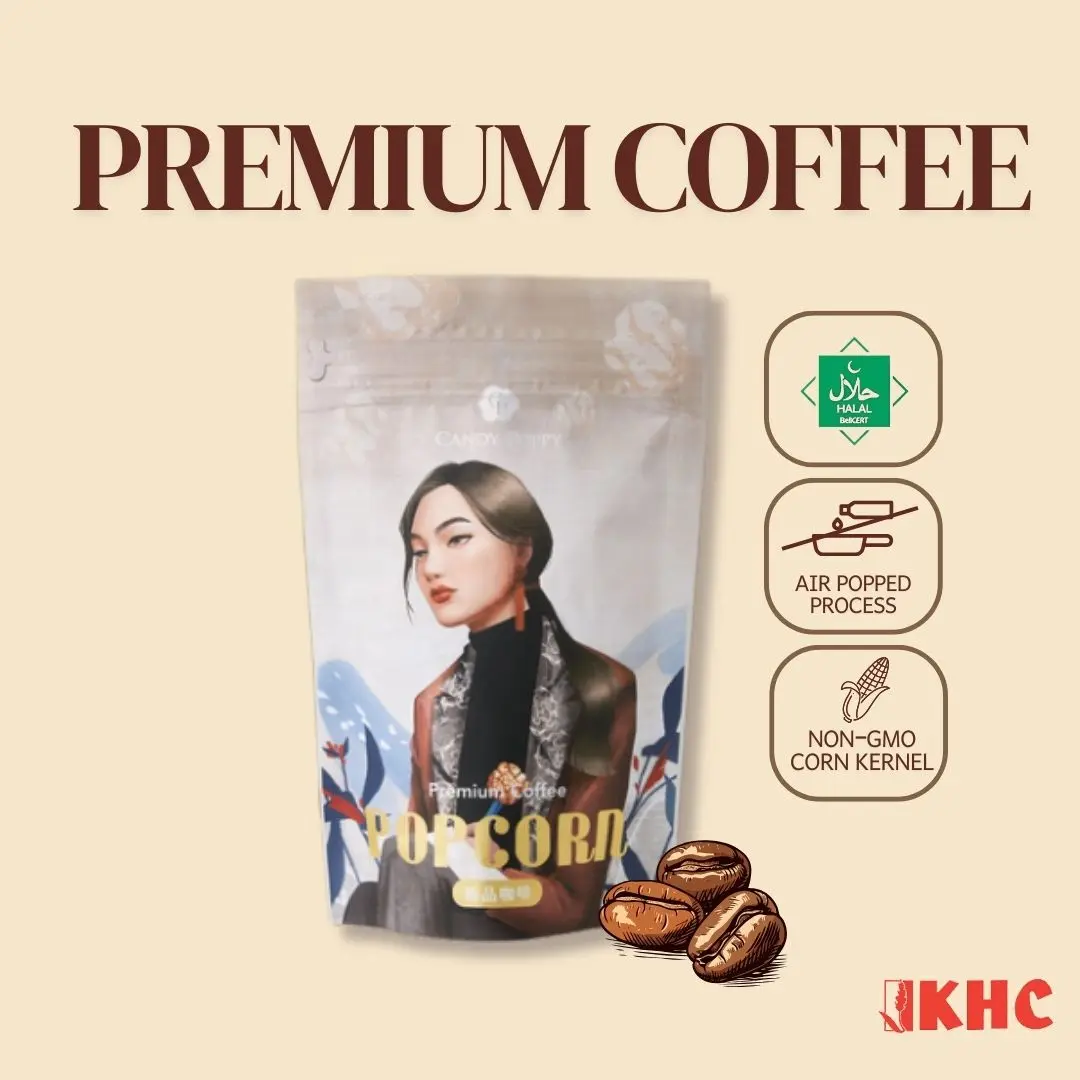 Candy Poppy |  Coated Popcorn | Premium Coffee | Caremel Popcorn  | Popcorn 50g | Halal