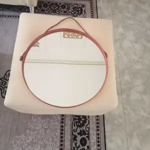 Cermin Bulat Aesthetic Diameter 30cm / Kaca Cermin Bulat gantungan Tali Dinding