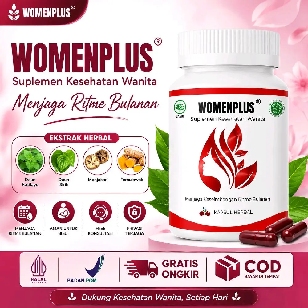 Womenplus Suplemen Kesehatan Herbal Alami Menjaga Serta Merawat Ritme Bulanan Agar Teratur Kembali Original