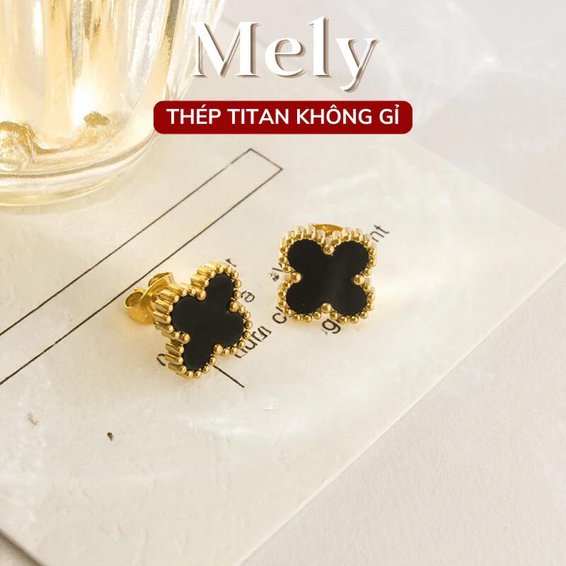 Bông tai nữ TITAN KHÔNG ĐEN GỈ cá tính phụ kiện thời trang đẹp Mely TT82 Women