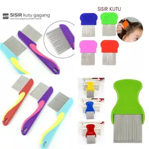 Sisir Serit Kutu dan Ketombe Plastik dan Logam