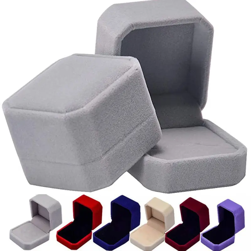 Hộp Đựng Nhẫn Nhung Đỏ Hình Vuông, Hộp Đựng Trang Sức, Hộp Sắp Xếp Quà Tặng, Bông Tai, Hộp Đóng Gói, Hộp Đựng Di Động