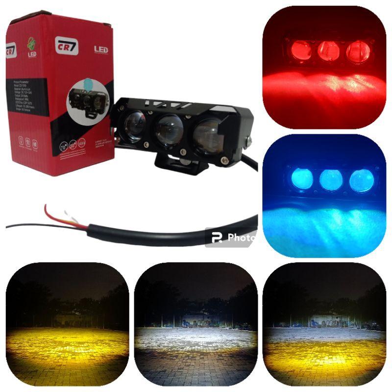Lampu Tembak 3 Mata IBRIGHT Plus devil  dan senja full alumunium Waterproof premium CS1069 CS1070 2