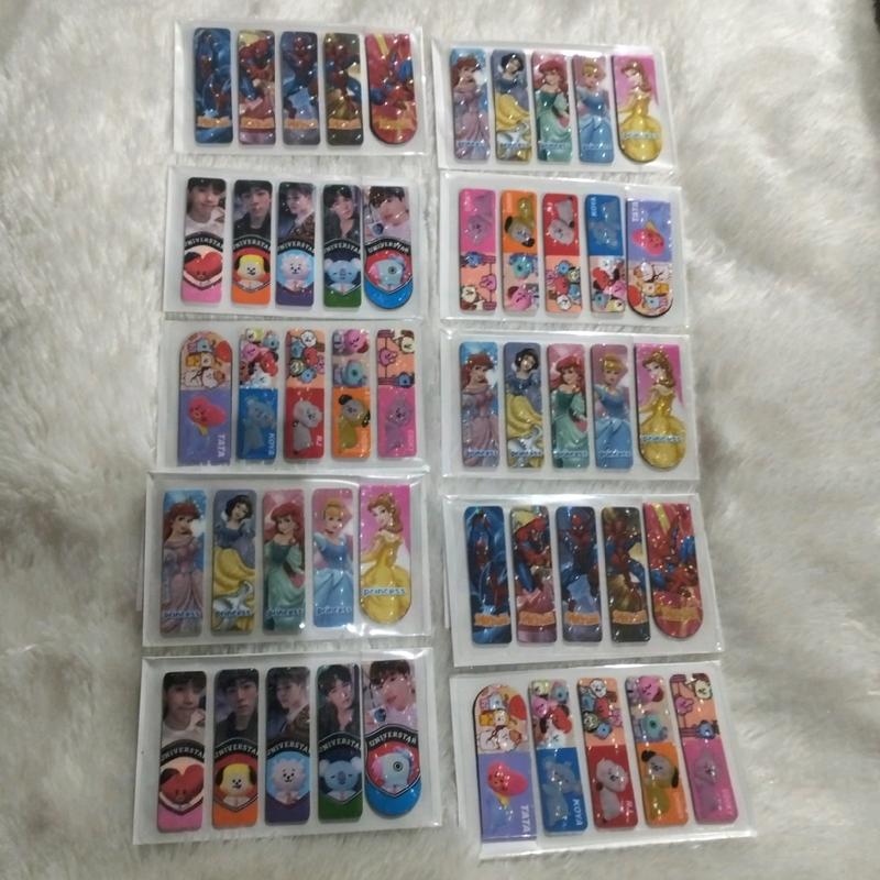Stiker Pembatas Buku/Sticky Note Plastik Magnetic Bookmark 1lembar isi ...