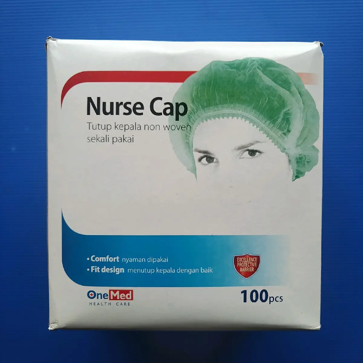 Nurse cap/ tutup kepala sekali pakai onemed box isi 100