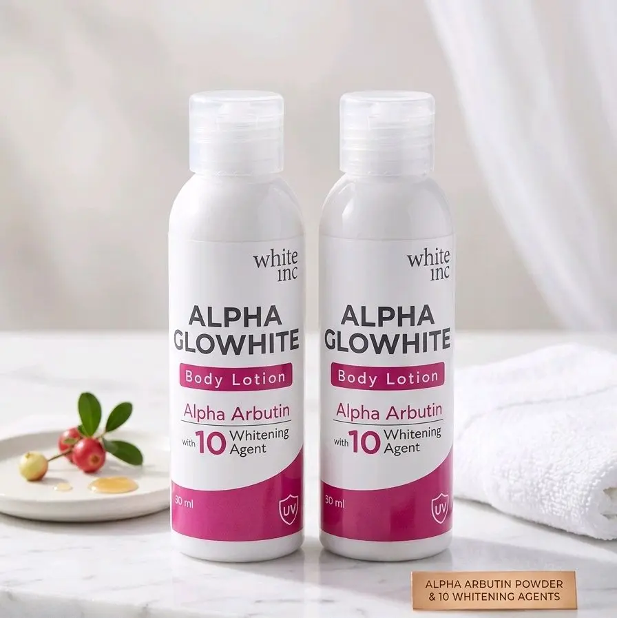 White Inc Alpha Glowwhite Body Lotion dengan Alpha Arbutin & 10 Agent Pemutih untuk Kulit Lebih Cerah 100ml