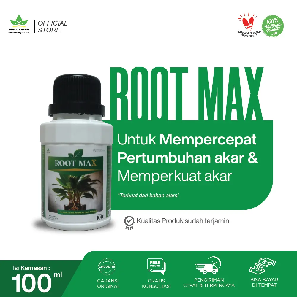 Pupuk Untuk memacu pertumbuhan akar pada stek tanaman - Root Max cair hayati penumbuh poc mempercepat daun subur organik