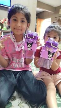 Product Review of Sanrio kuromi  Kawaii Children's Water Cup Beauty Water Bottle Double Drinking Cup Cawan air 520ml from S**i N** A**n 1