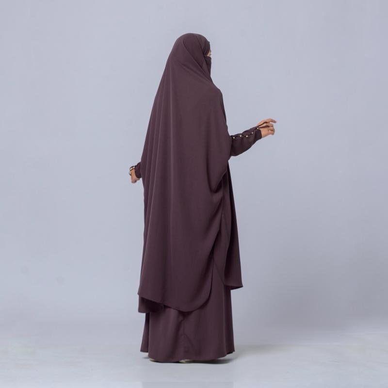 Tsurayya -Hurrem One Set Frenchkhimar & Rok Wolfis Exclusive Free Cadar Tali/One Set Umroh Haji 2