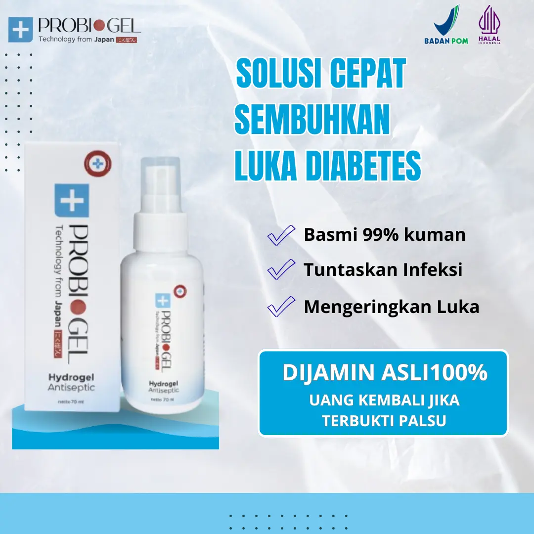 Probiogel Hydrogel - Antiseptik Bantu Percepat Penyembuhan Luka di Kulit, Bantu Redakan Gatal-Gatal - Non-Alkohol dan Tidak Perih