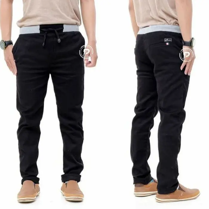 CELANA CHINOS PANJANG PRIA BAHAN MELAR PINGGANG KARET CELANA CHINOS PRIA CELANA CHINO CELANA PANJANG PRIA Diamond Katun Dewasa Cowok 1