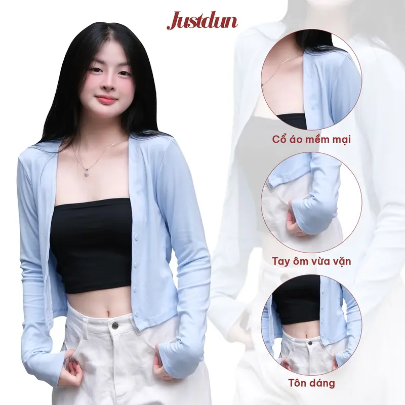 Áo Khoác Basic Thun Trơn Nữ JUSTDUN K8 - Áo Choàng Dáng Rộng Ôm Vừa, Nhiều Màu, Cotton Mịn, Mềm Mại | BigBuy360 - bigbuy360.vn Áo Khoác Basic Thun Trơn Nữ JUSTDUN K8 - Áo Choàng Dáng Rộng Ôm Vừa, Nhiều Màu, Cotton Mịn, Mềm Mại | BigBuy360 - bigbuy360.vn