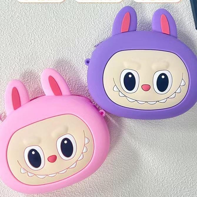 Product Introduction of New Labubu Children's Change Cute Baby Bag Cartoon Cute Silicone Bag Exquisite and Versatile Travel Accessories Crossbody Bag 1