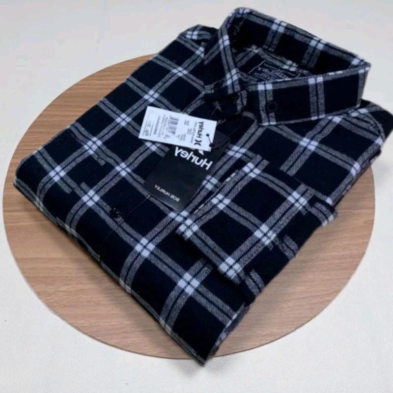 PWL12- Kemeja Flanel Pria Wanita Uniseks Lengan Panjang Lembut Casual Motif Kotak Nyaman Formal 0