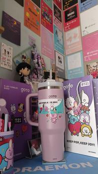 Product Review of Goto [COD] K-Joy X BT21 Tumbler Tahan Dingin Panas Botol Tempat Minum Aesthetic 1.2L from ⚝**e 𐙚**⭑ 2