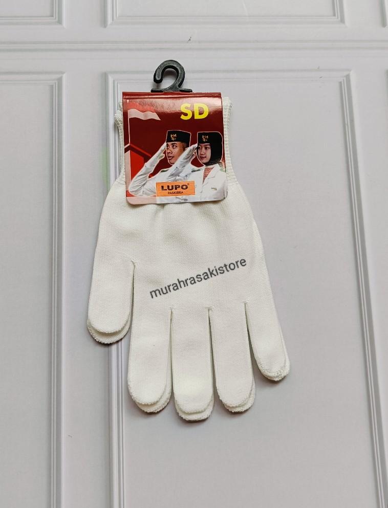 3 pasang sarung tangan paskibra upacara putih polos anak SD SMP SMA