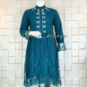 Dress Kebaya Payet Sanghai Busui friendly Motif Andini Bordir Wanita