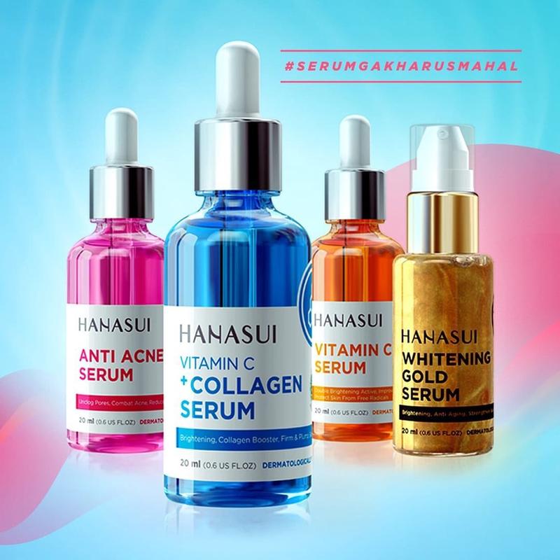 HANASUI Serum Gold Whitening / Vitamin C / Vitamin C+Collagen / Anti-Acne BPOM / PEELING / BRIGHT EXPERT / Retinol / minipore 0