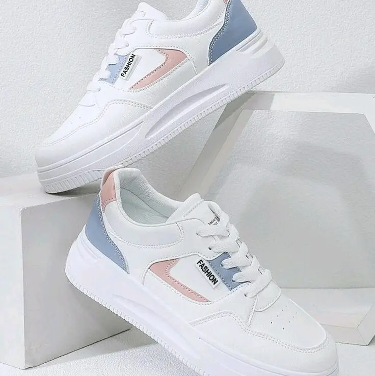sneker terbaru Casual Olahraga Wanita Shoes Sneaker Putih Karet Hitam Kerja 2