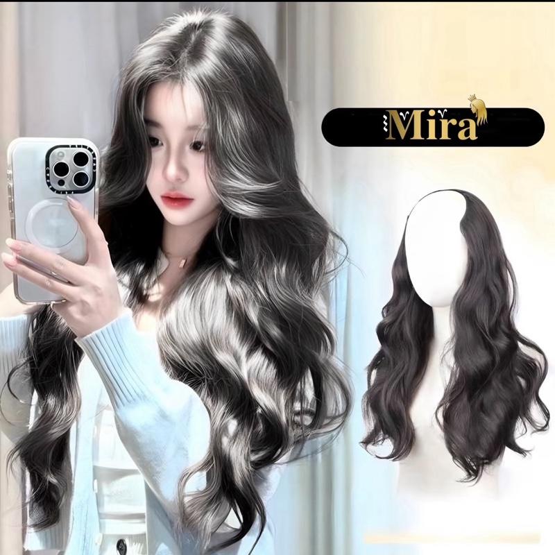  Tóc Giả Kẹp Phím Phồng Chân Tóc Tự Nhiên Cao Cấp Phong Cách Hàn Quốc Womem Wig 
