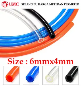 Selang Pu (PollyUrethane) Ukuran OD 6mm x 4 mm Harga Permeter