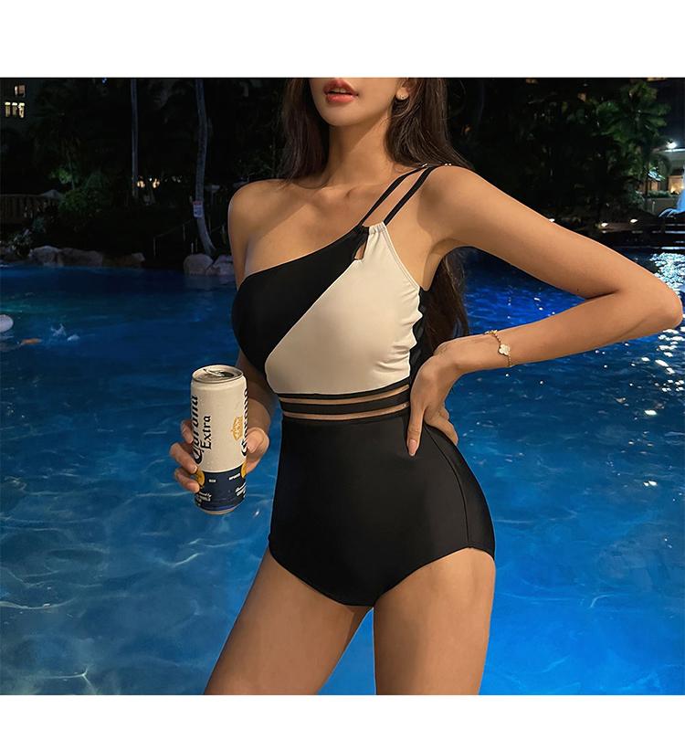 Product Introduction of One Shoulder One Piece Swimsuit for Women Bathing Suits Swimwear 2