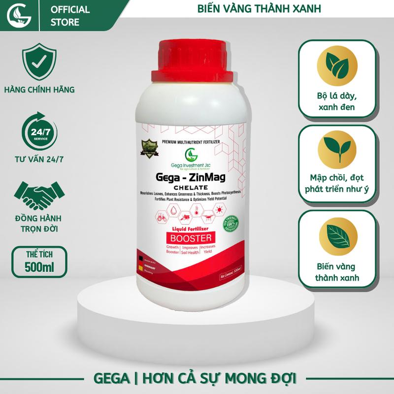Phân bón lá magie kẽm dưỡng lá xanh dày mập chồi đọt – ZINMAG CHELATE – GEGA 500ml