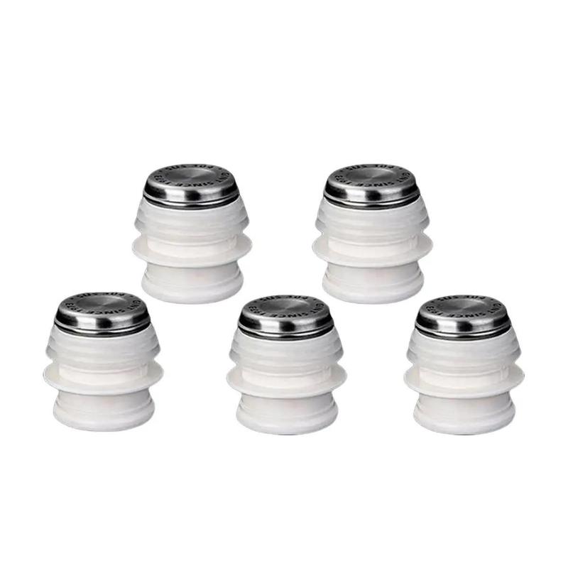  Nút Chặn Chai Giữ Nhiệt Bộ Phận Thay Thế Nắp Nước Nóng Nắp Ấm Nước Nước Bằng Thép Không Gỉ Và Silicon Thích Hợp Cho Cốc Giữ Nhiệt 