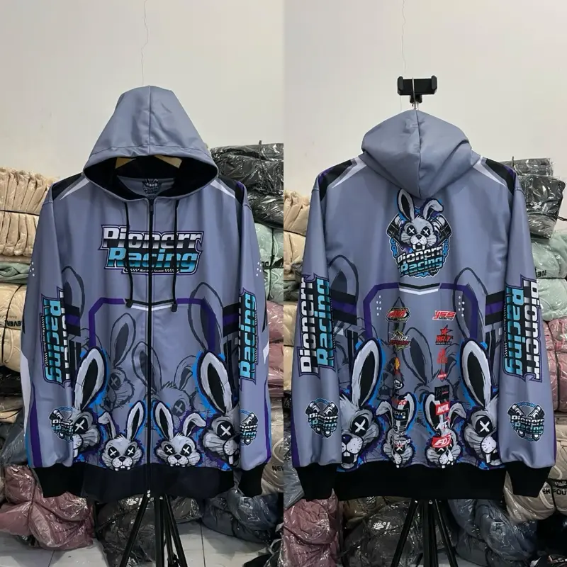 jaket racing - jaket racing doodle - jaket pionerr racing - jaket racing balap - jaket racing hell - jaket pionerr racing - jaket racing pionerr motif anime terbaru full printing unisex pria&wanita size L XL XXL Casual Distro 7