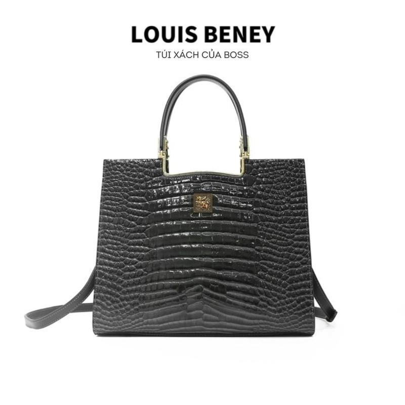 Túi xách nữ LOUIS BENEY dập vân da cá sấu sang trọng đẳng cấp túi cho nữ doanh nhân mang đậm phong thái Boss Lady quyền lực Phù hợp mọi phong cách Đi làm công sở đi chơi Xách tay đeo chéo Size 30cm - LB08027-1