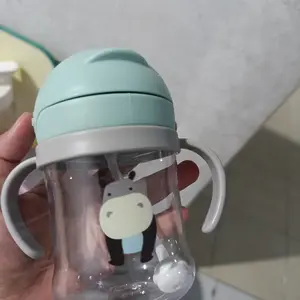 BISA COD Bo5598 Botol Minum Anak / Botol Minum Bayi Gelas Anak Balita Training Cup Dengan Pegangan Tangan / Botol Minum Bayi Accessories Tumpah Bottle  Sedotan