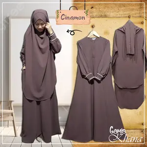 (CRS) GAMIS KHANA SET HIJAB INSTANS KHIMAR BANDANA SABRINA ANTI UV