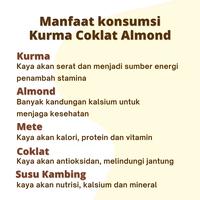 Gambar Zaidan Syifa Kurma Coklat Almond Plus Mete 350gr, Rasa Baru & Manfaat Nutrisi, Libatkan Kurma, almond, Mete, dan Susu kambing dari Zaidan Syifa_NEW Kota Bogor 5 Tokopedia